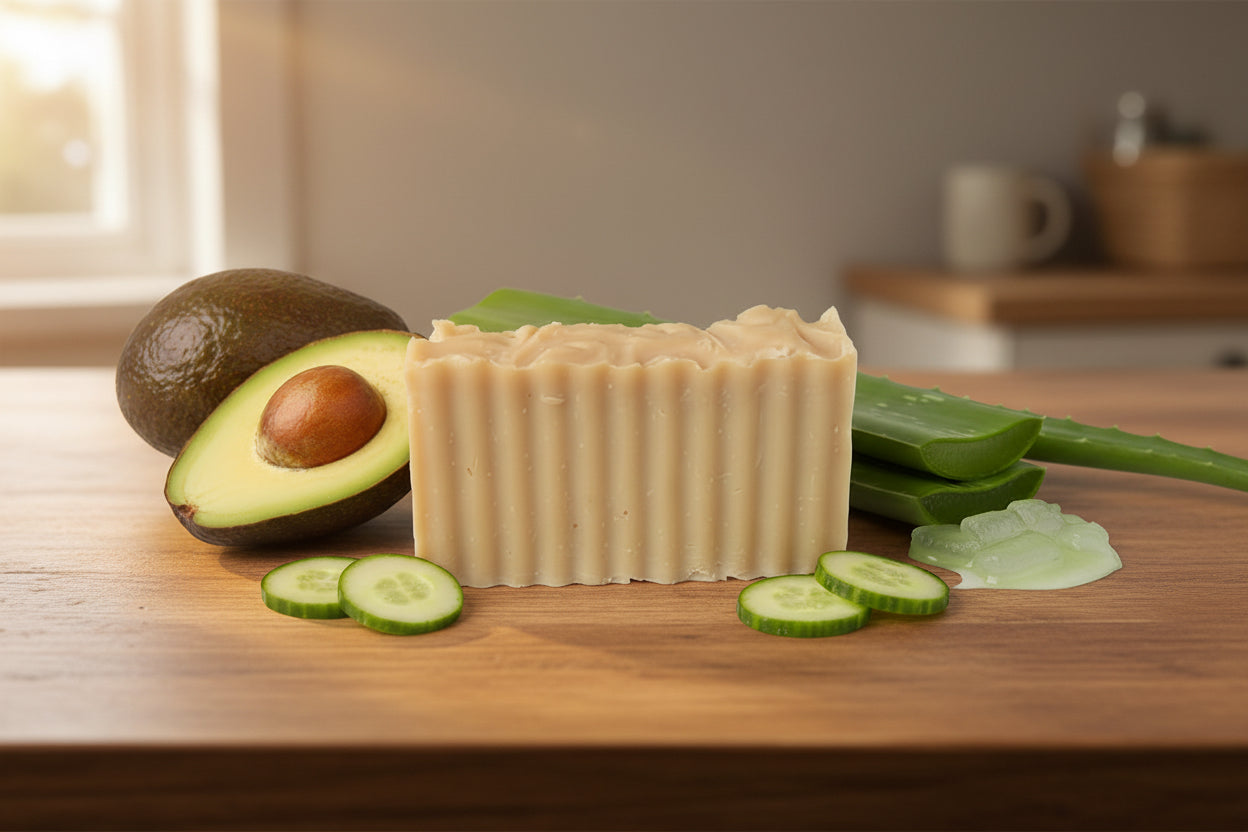 Cucumber Avacado and Aloe Vera Travel Size Bar Soap
