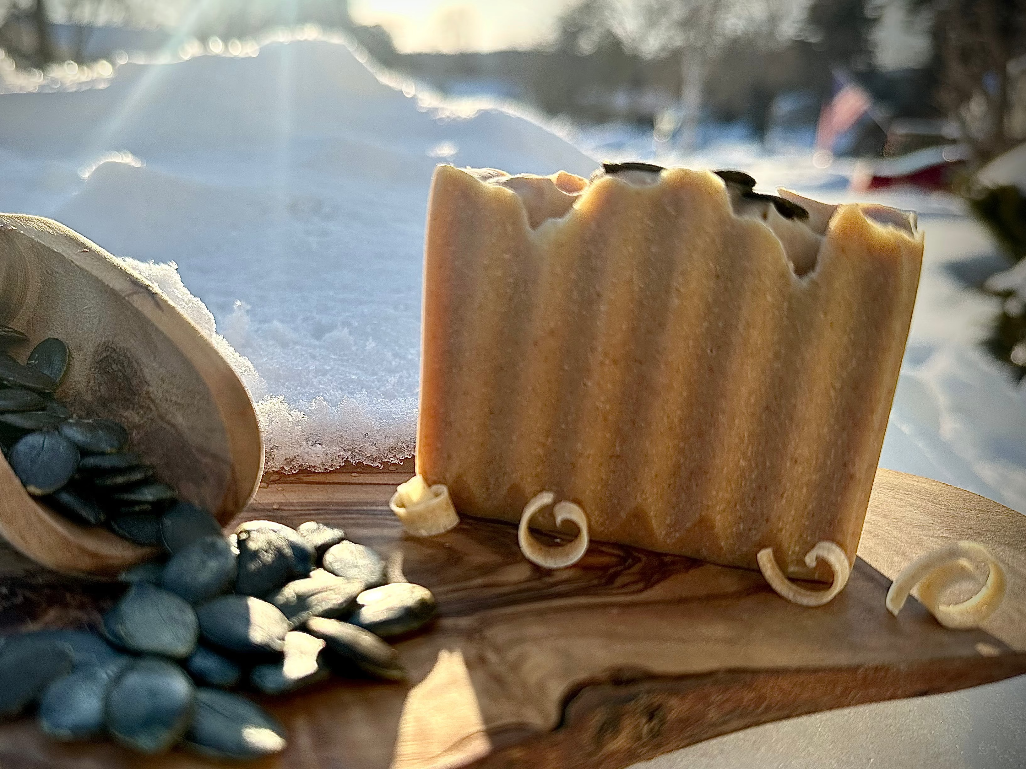 European Pumpkin Seed Butter Bar Soap Facial Cleanser for Oily Skin