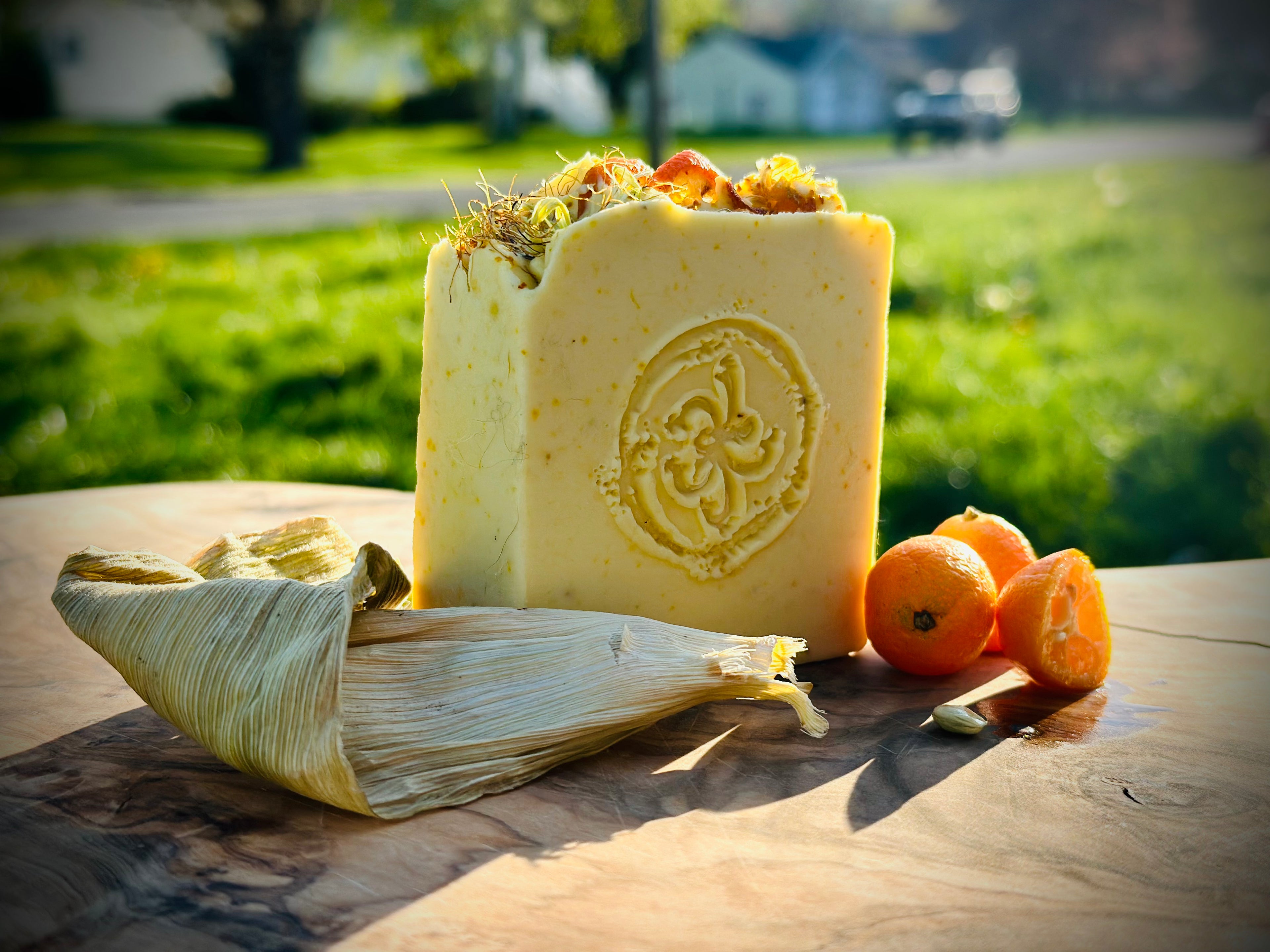 Vegan Kumquat Corn Husk Bar Soap