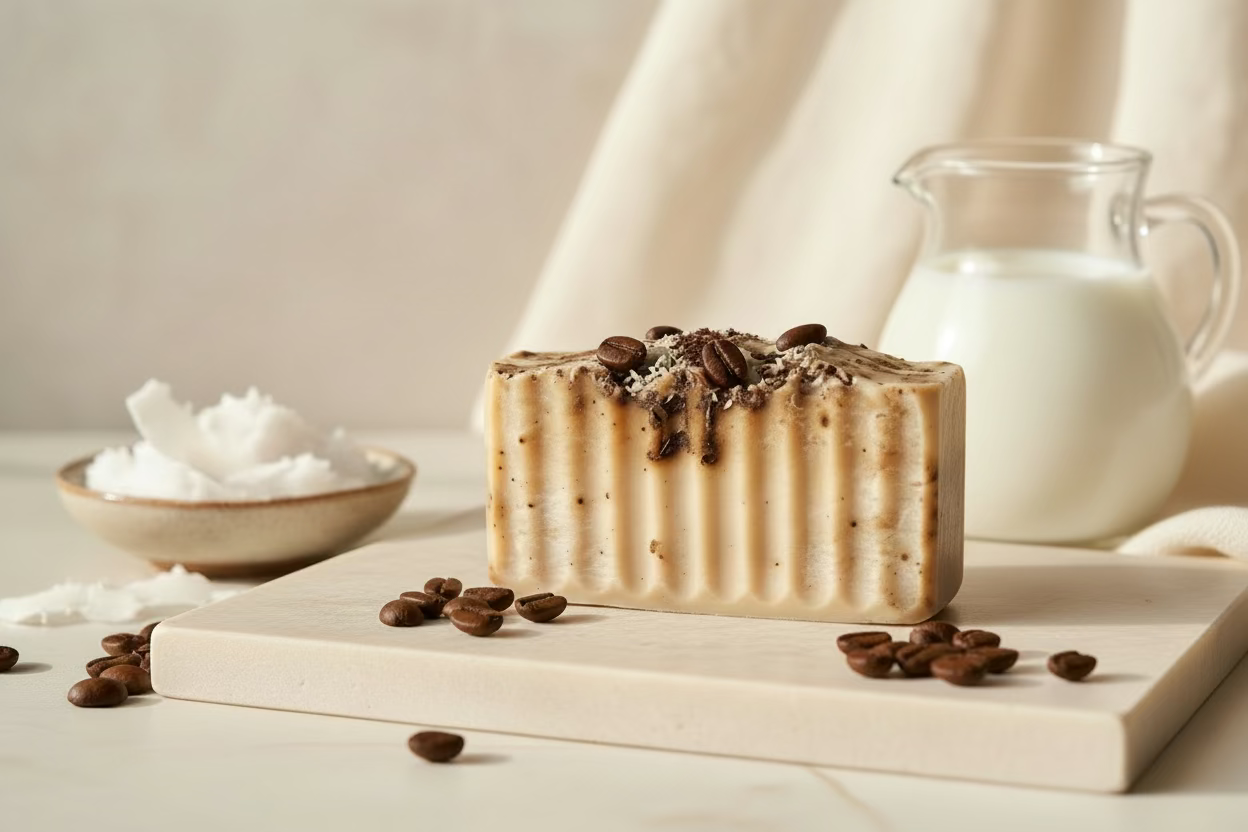 Coffee Bean and Goat Milk Bar Soap